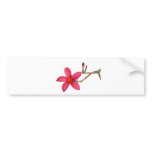 Red Frangipani flower bumper stickers