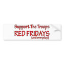 Red Fridays bumper stickers