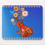 Red Frog N Flowers Mouse Pads