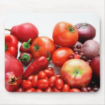 Red Fruit And Vegetables Mousepad