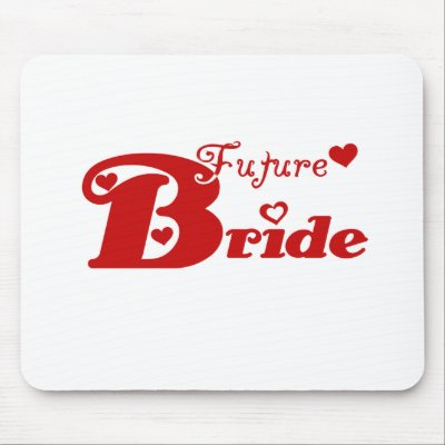 Red Future Bride Mousepads by weddingsareus