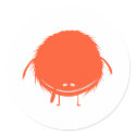 red fuzzy duzzle monster stickers