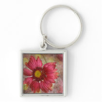 Red Gaillardia Keychain