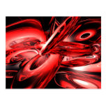 Red Gamma Radiation Abstract Postcard