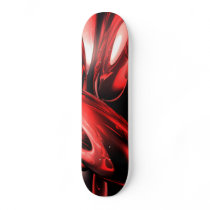 Red Gamma Radiation Abstract Skateboard V2