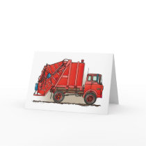 Red Garbage Truck