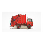Red Garbage Truck photo cards