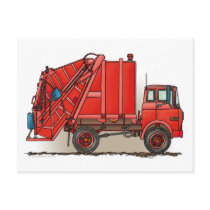 Red Garbage Truck