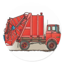 Red Garbage Truck