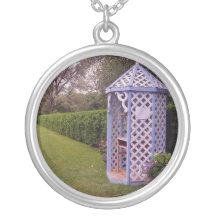 Red Garden gazebo, Bloom Field flowers Pendants