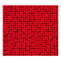 Red Geometric Pattern Photographic Print