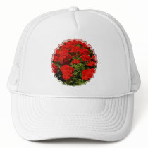 Red Geraniums Baseball Hat