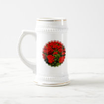 Red Geraniums Beer Stein Mugs