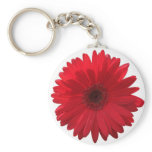 Red Gerber Daisy Keychain