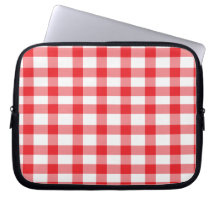 Red Gingham Computer Sleeves