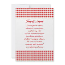 Red Gingham + Custom Colour
