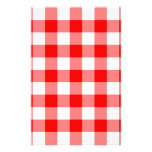 Red Gingham Customized Stationery