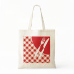 Red Gingham & Cutlery Bag