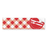 Red Gingham & Cutlery bumper stickers