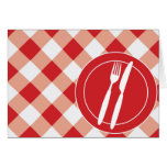Red Gingham & Cutlery cards