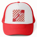 Red Gingham & Cutlery hats