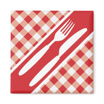 Red Gingham & Cutlery