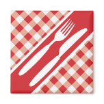 Red Gingham & Cutlery magnets