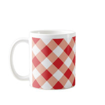 Red Gingham & Cutlery Coffee Mug