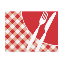 Red Gingham & Cutlery