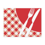 Red Gingham & Cutlery postcards