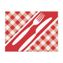 Red Gingham & Cutlery