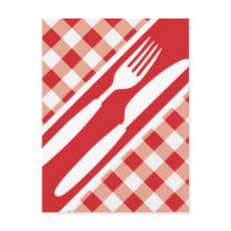 Red Gingham & Cutlery