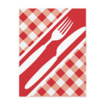 Red Gingham & Cutlery postcards