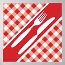 Red Gingham & Cutlery