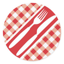 Red Gingham & Cutlery