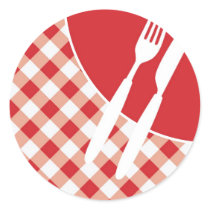 Red Gingham & Cutlery
