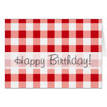 Red Gingham Greeting Cards