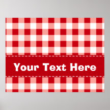 Red Gingham Print