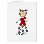 Red Girls Soccer Card