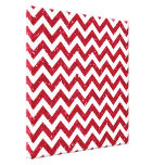 Red Glitter Chevron Pattern Stretched Canvas Prints