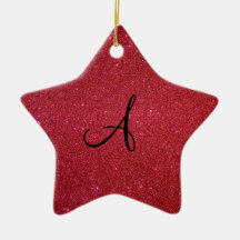 Red glitter ornament