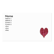 red glow heart business card
