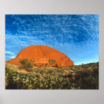 Red Glow of the Famous Ayers Rock in the Outback