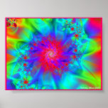 Red Glow Spiral Poster