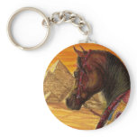 Red & Gold Arabian horse keychain