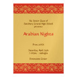 Red gold arabian junior senior prom formal dance personalized announcement