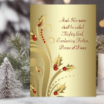 Red Gold Christian Christmas Cards