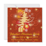 Red & Gold Customizable Christmas Party Invite