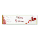 Red Gold Framed Wine Label bumper stickers