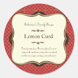 Red & Gold Holiday Label Sticker